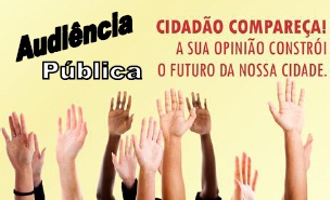 AUDIÊNCIA PÚBLICA: Câmara irá realizar audiência dia 22, segunda-feira
