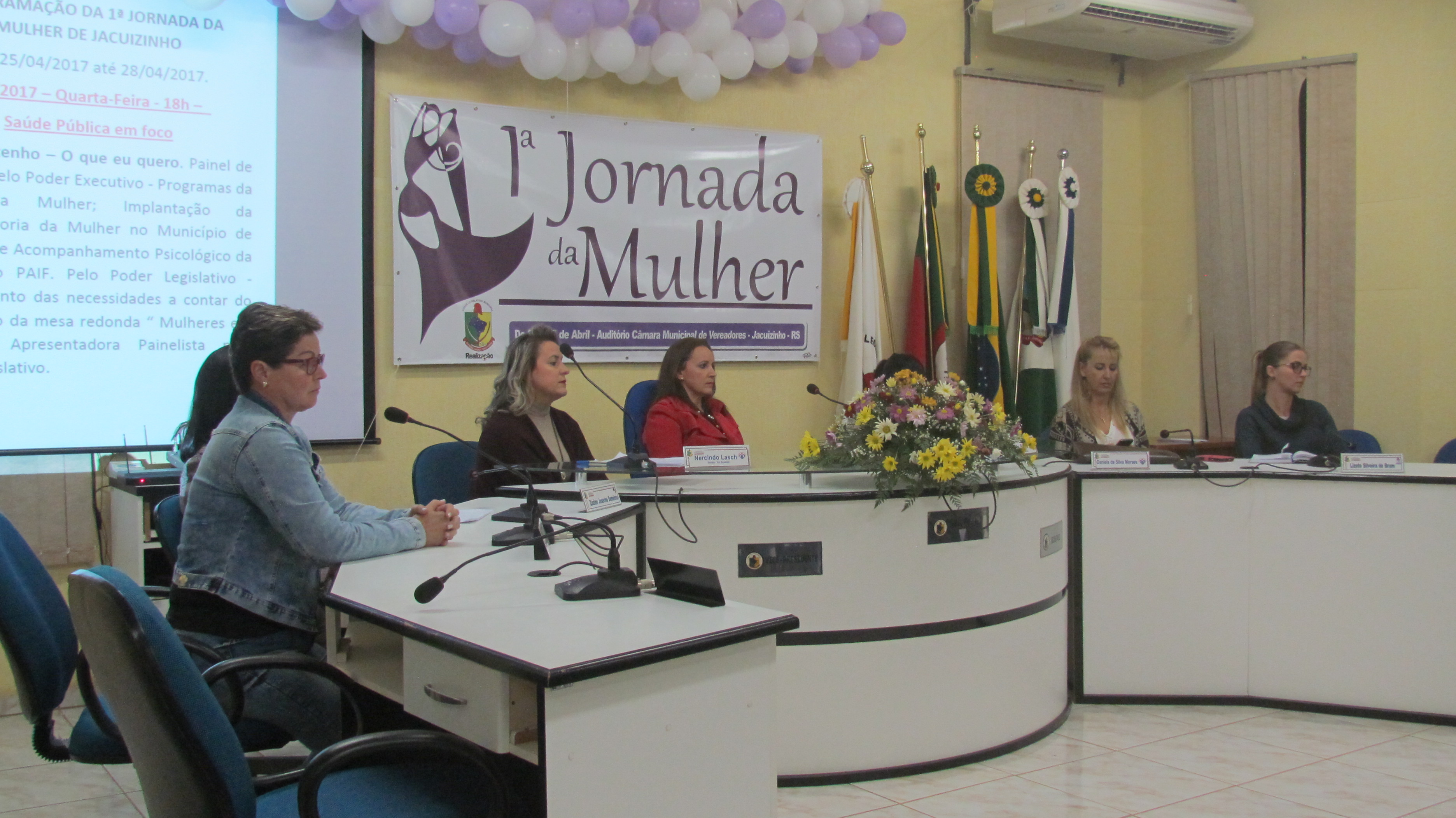 1ª JORNADA DA MULHER: Quarta-feira (26/04/2017)