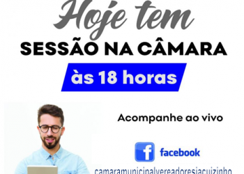 SESSÃO ORDINÁRIA: Assista ao vivo, todas segundas-feiras!