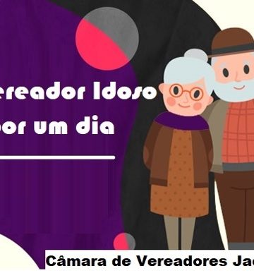 VEREADOR IDOSO: Sessão Solene será na quarta-feira, dia 29 de outubro.